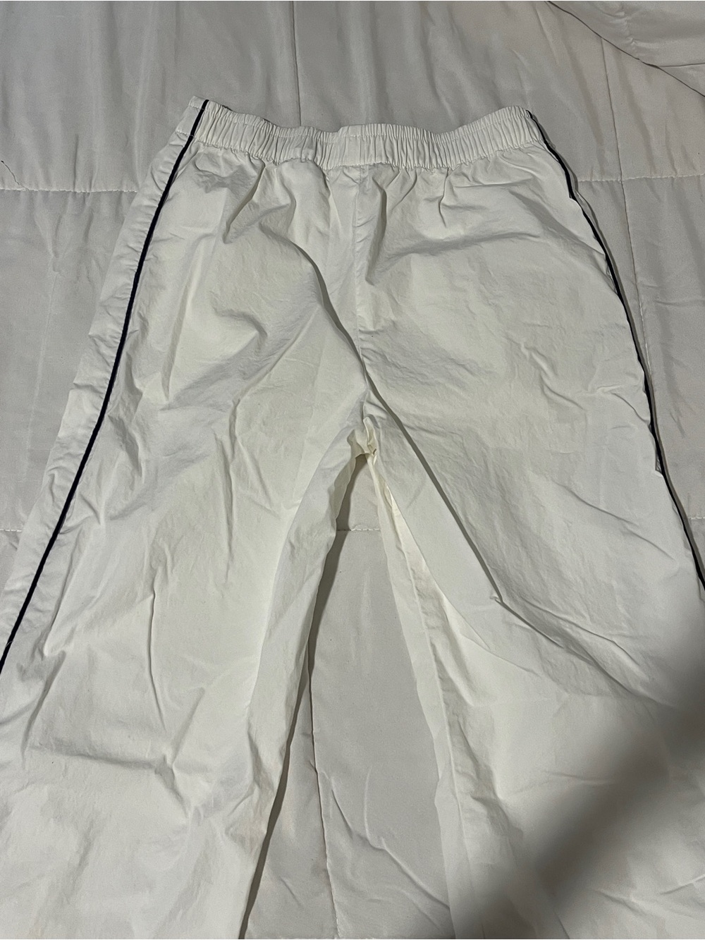 H&M White Elastic Waist Casual Pants - Picture 3 of 5